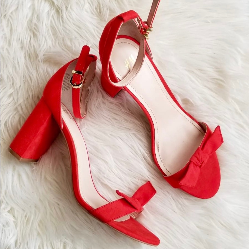 H&M Red block heels